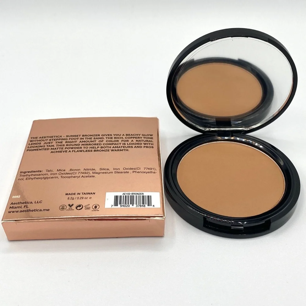 Aesthetica Sunset Bronzer Beachy Glow Matte Bronzing Powder BNIB Full Size